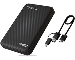 Toveca Externe harde schijf 500 GB - USB 3.0 Harde schijf extern - HDD