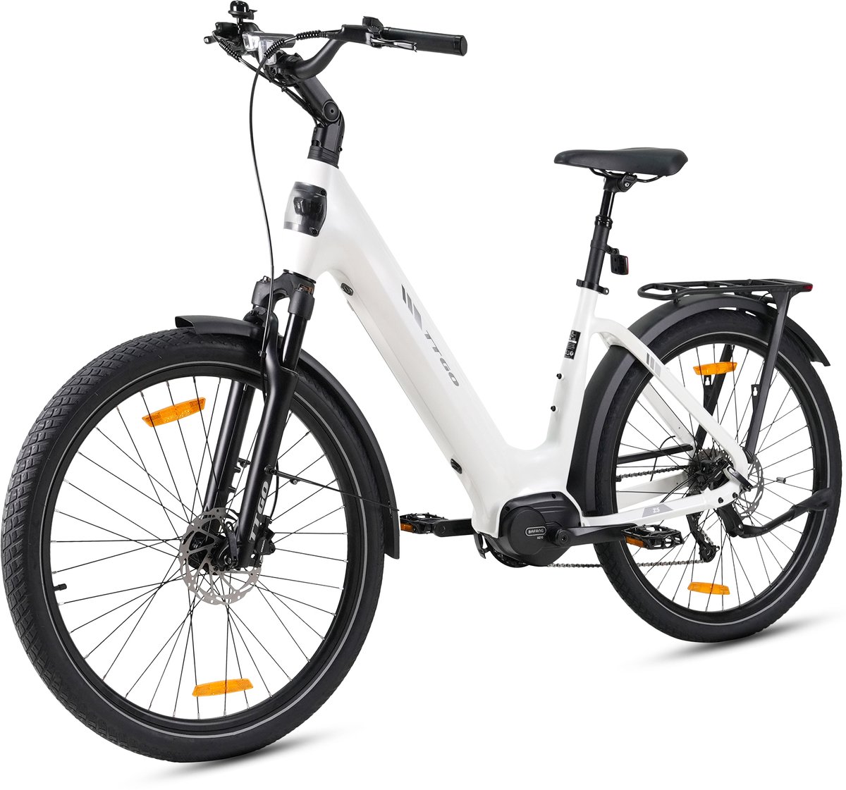TTGO Z5 Elektrische Fiets - 250W Motor - 36V18Ah Accu - 27.5 Inch Banden - Max Snelheid 25km/u - Max Bereik 110-130km - Shimano 9 Versnellingen - Wit