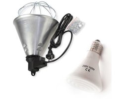 Keramische Donkerstraler 150W met Armatuur – Infrarood Warmtelamp Zonder Licht – Broedlamp - E27 – 20.000 uur – Biggenlamp - Warmtebron voor Kuikens, Reptielen, Pups & Kittens