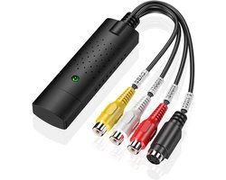 USB Video Grabber HD – Digitaliseer Videobanden Gemakkelijk – Inclusief TVR2.5 Videobewerkingssoftware - zwart