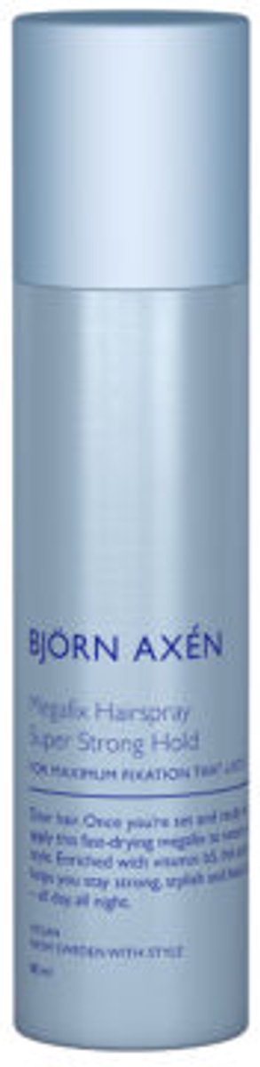 Björn Axén Megafix Hairspray Travel Size 80ml – Krachtige Haarspray Met Ultieme Hold - Vochtbestendig & Langdurige Fixatie - Compact Formaat Ideaal Voor Reizen, Handtas Of Sportschool - Professionele Styling Voor Elk Haartype – Vegan