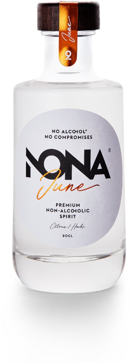 NONA June 0% - 20cl - Alcoholvrije Gin Distillaat - Botanische Spirit Mixen Met Tonic Alcoholvrij Premium Drank Voor Alcoholvrije Cocktails - 100% Natuurlijk - Laag In Suikers