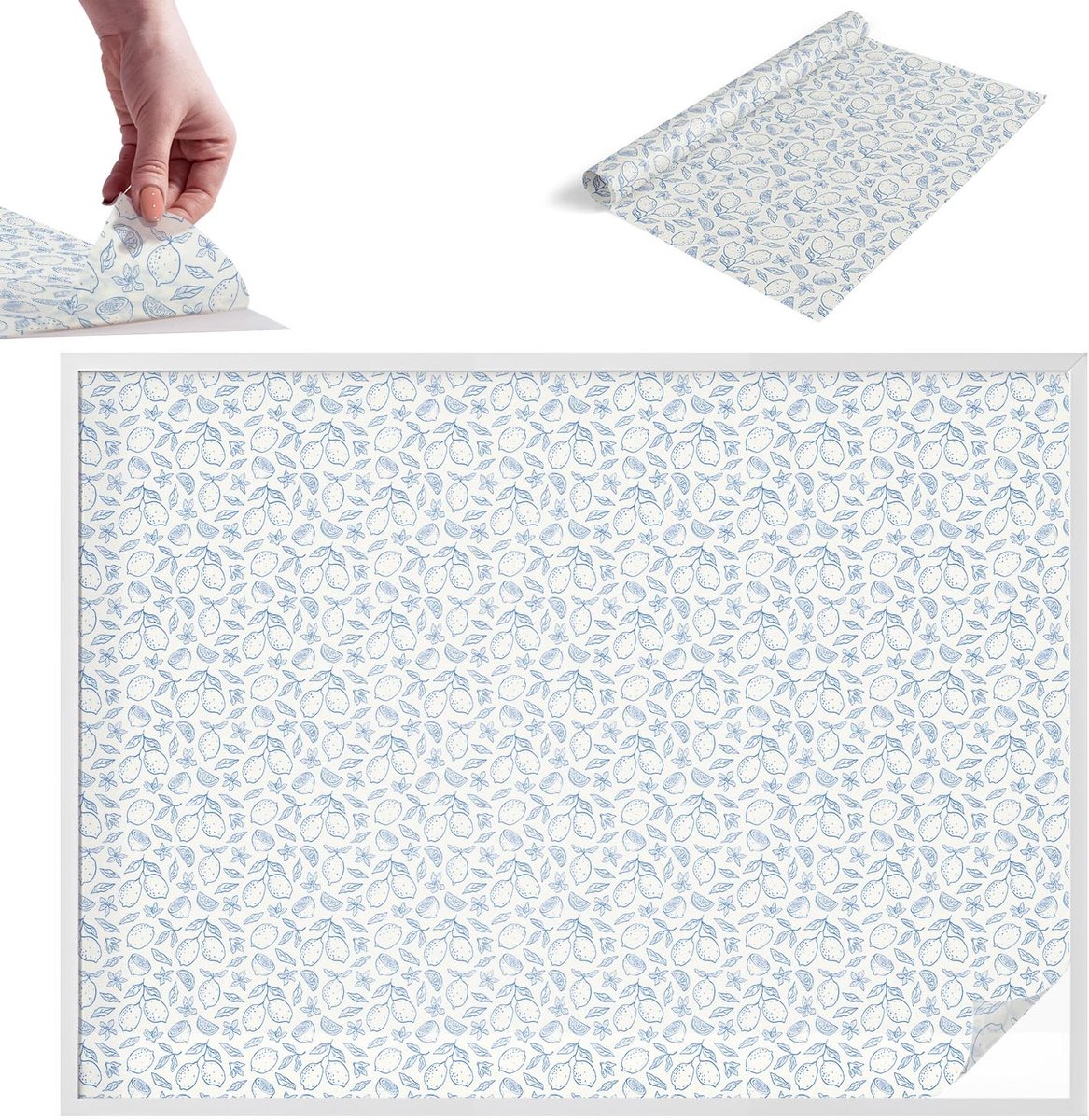 TULUP Raamfolie Anti inkijk - Citroenpatroon Melkglas Folie - 200x146 cm - Wit Anti inkijk Raamfolie Glas in Lood - Zonwerende Raamfolie - Voor de keuken, het kantoor en de hal. - Privacy Folie Raam Glas in Lood Wit - Citroenpatroon