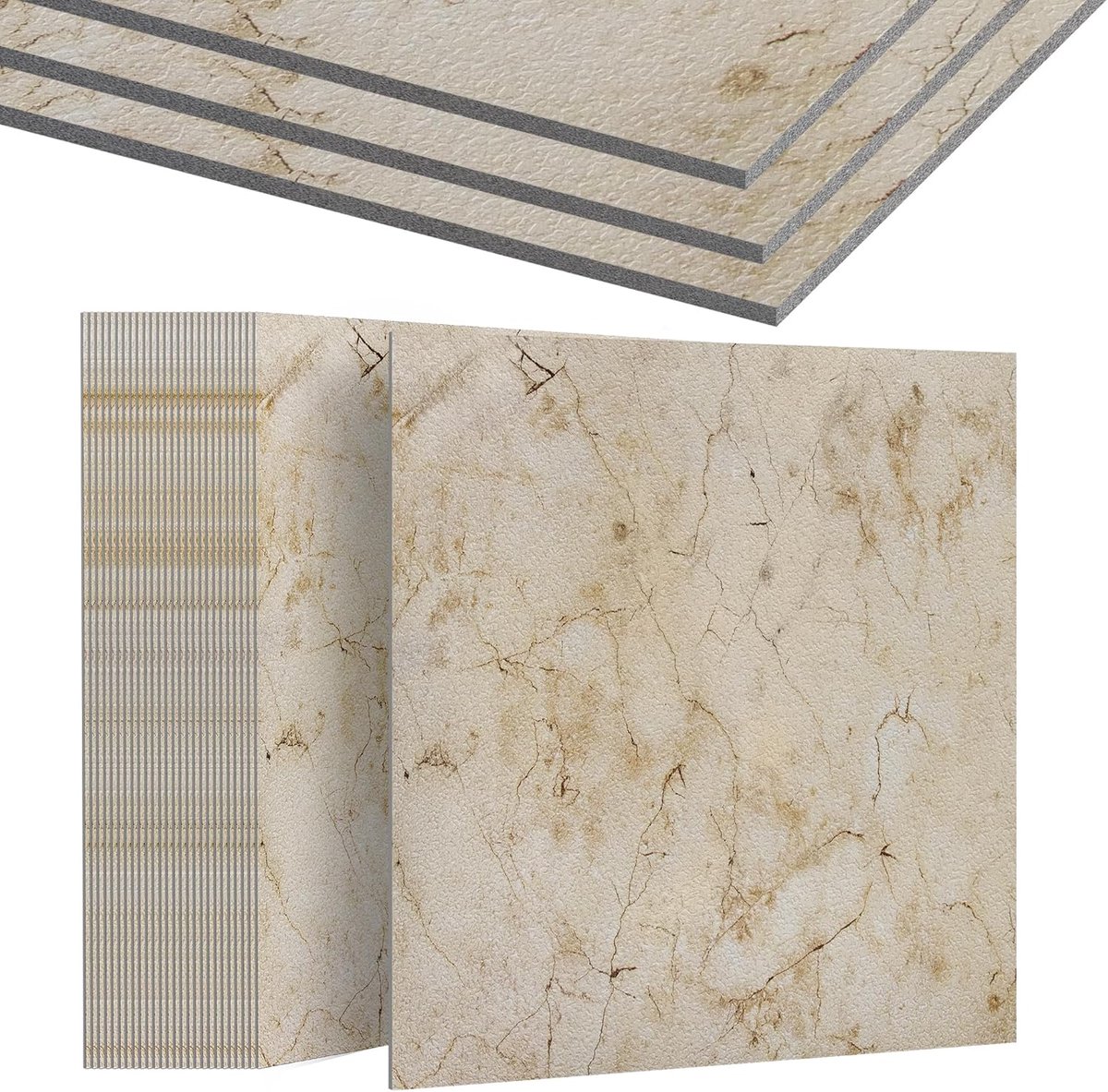 Froadp 27 stuks PVC-vloerbedekking zelfklevend 2,51 m² vinyl vloertegels zelfklevende tegels 30 x 30 cm vinyl vloerbedekking laminaat waterdicht antislip PVC-tegels decoratieve planken tegellook eiken naturel