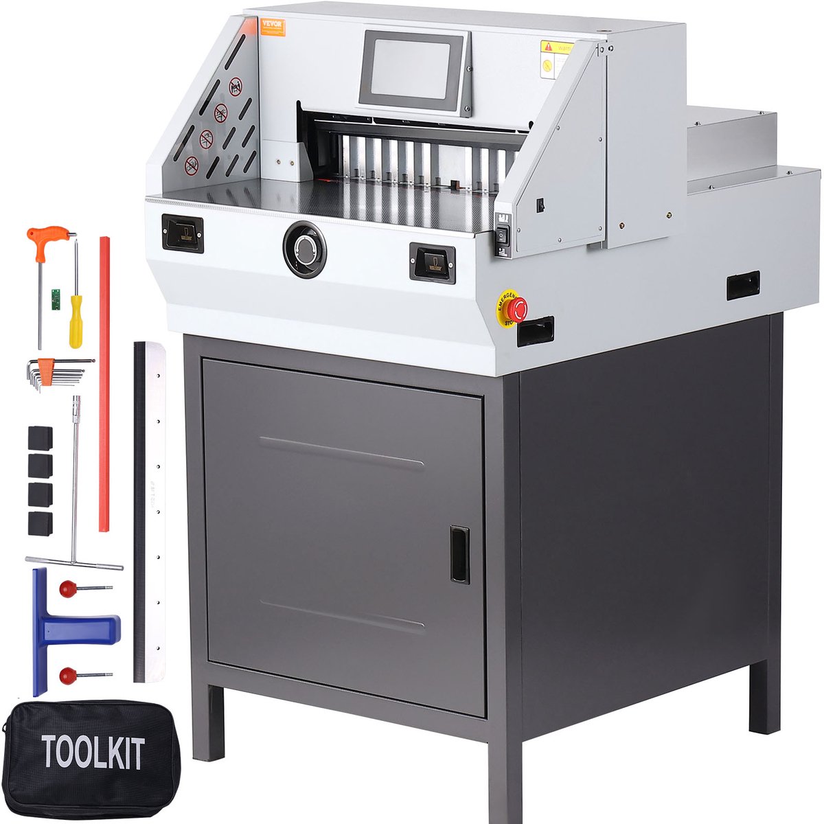 VEVOR Elektrische Papiersnijder met Hendelsnijder, 482,6 mm Maximale Snijbreedte, 80 mm Maximale Snijdikte, Papiersnijder, 800 Vel Standaard Kopieerpapier Papiersnijder ±0,3 mm