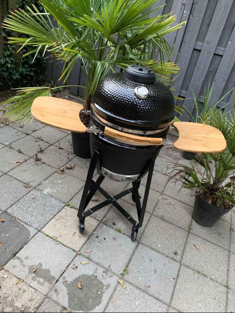 Kamado BBQ 19 Inch Medium | Keramische Houtskool BBQ | Divide & Conquer | Incl. Fiberglass Afdichting