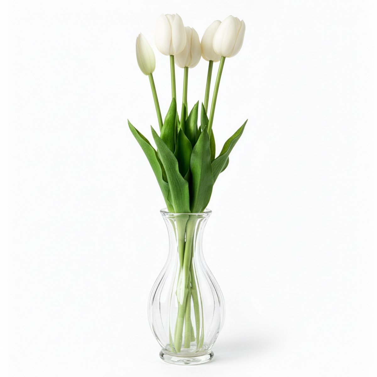 DIVERZA Kunstbloemen – Real Touch Tulpen – Levensechte Kunstbloemen – Decoratie & Cadeau – Wit
