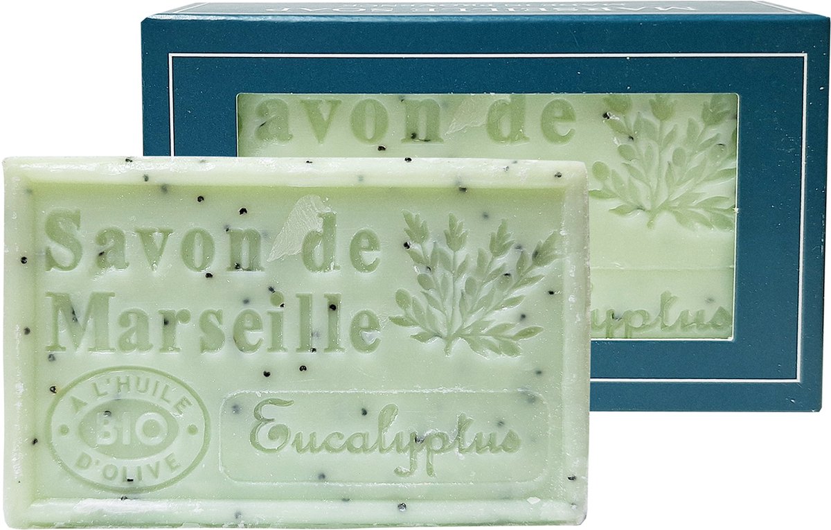 Aromavera Marseillezeep 125 gr. Eucalyptus -bio- zeepblok - 3 stuks!