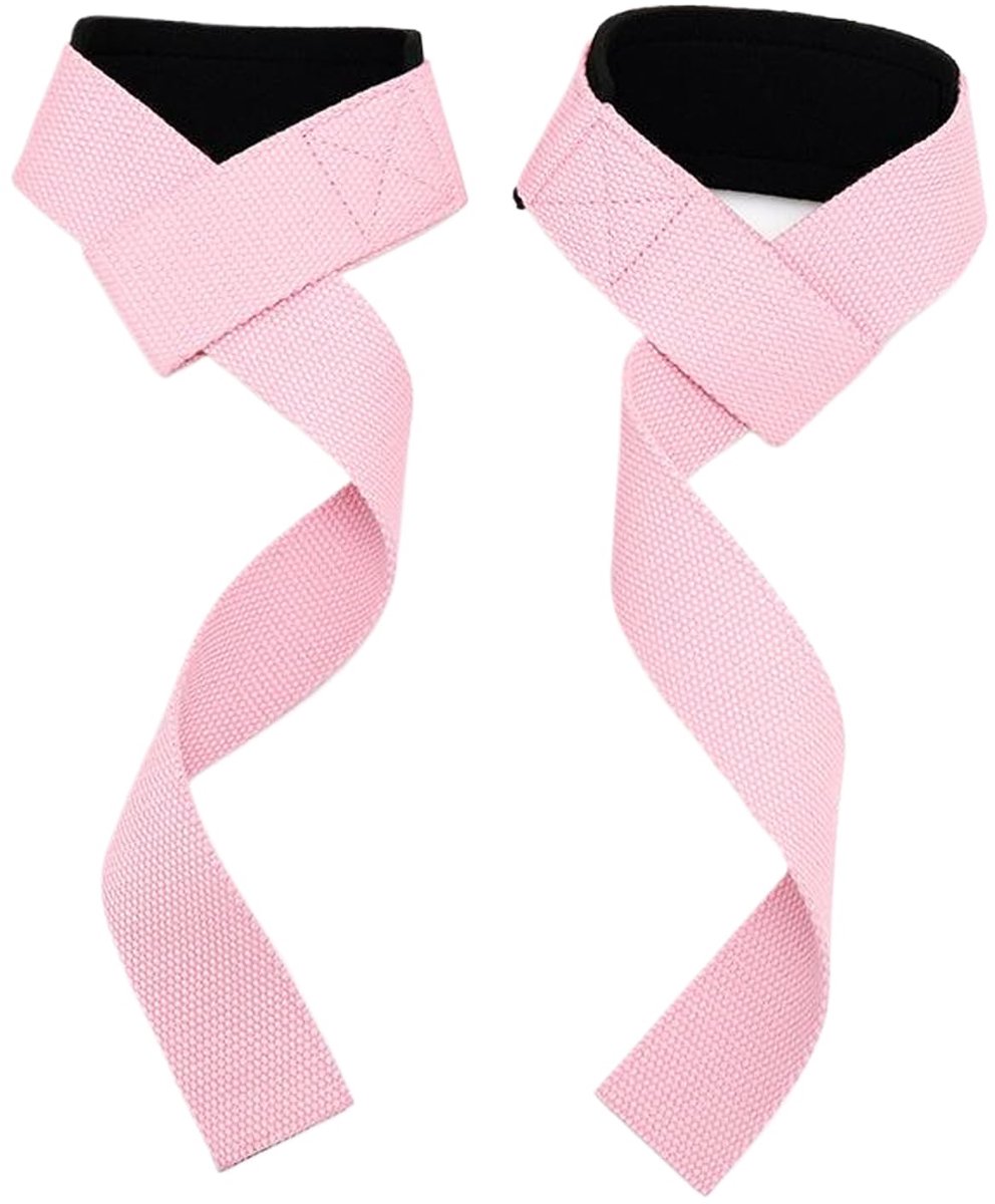 YYchan lifting straps - Wrist wraps - Gym Straps - Deadlift - Fitness - Krachttraining - Powerlifting - Padding & anti slip - roze