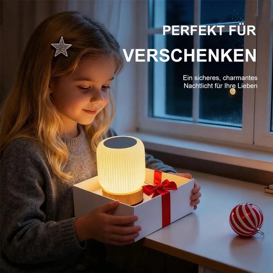 Deze multifunctionele nachtlamp heeft RGB-kleurregeling, dimfunctie en aanraakbediening. Hij is ideaal voor kinderkamers en feestjes. van Merkloos — afbeelding 5