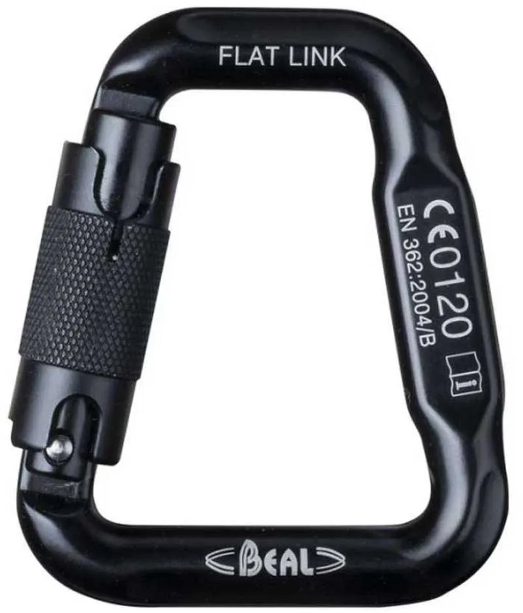 Beal Flat Link Karabijnhaak Zwart