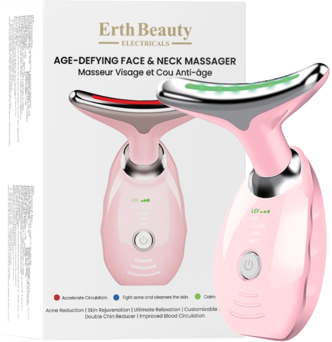 ErthSkin London Anti-Aging Massager Roze