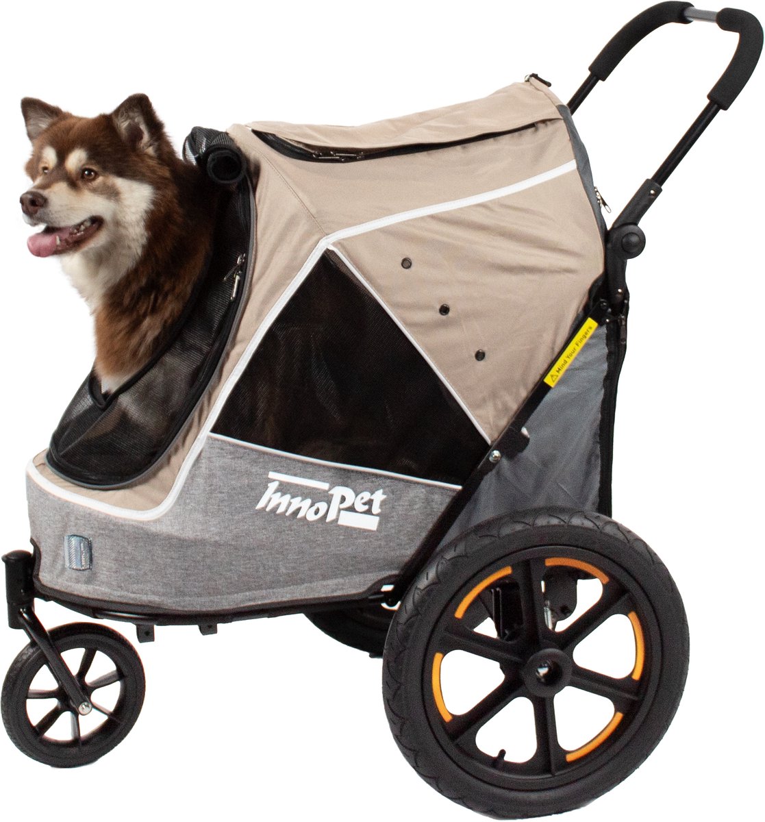 Bol.com InnoPet Sporty Evolution - Inklapbare Hondenbuggy & Hondenfietskar - Maximaal draaggewicht 30kg - Grote stevige luchtban... aanbieding