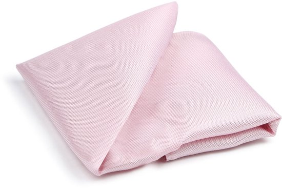 Pochette de costume en soie rose clair - Taille homme - 25 x 25 cm