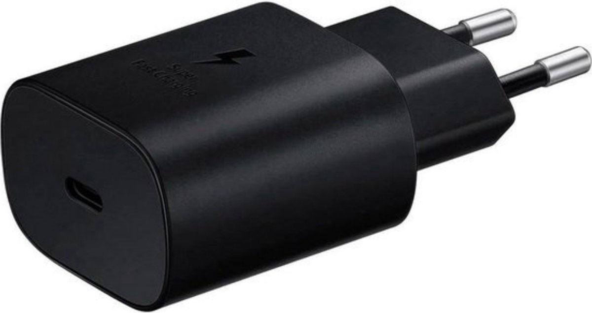 Viewr - 25W USB-C Adapter - Snellader - Zwart - Geschikt voor Samsung Telefoon en Tablet
