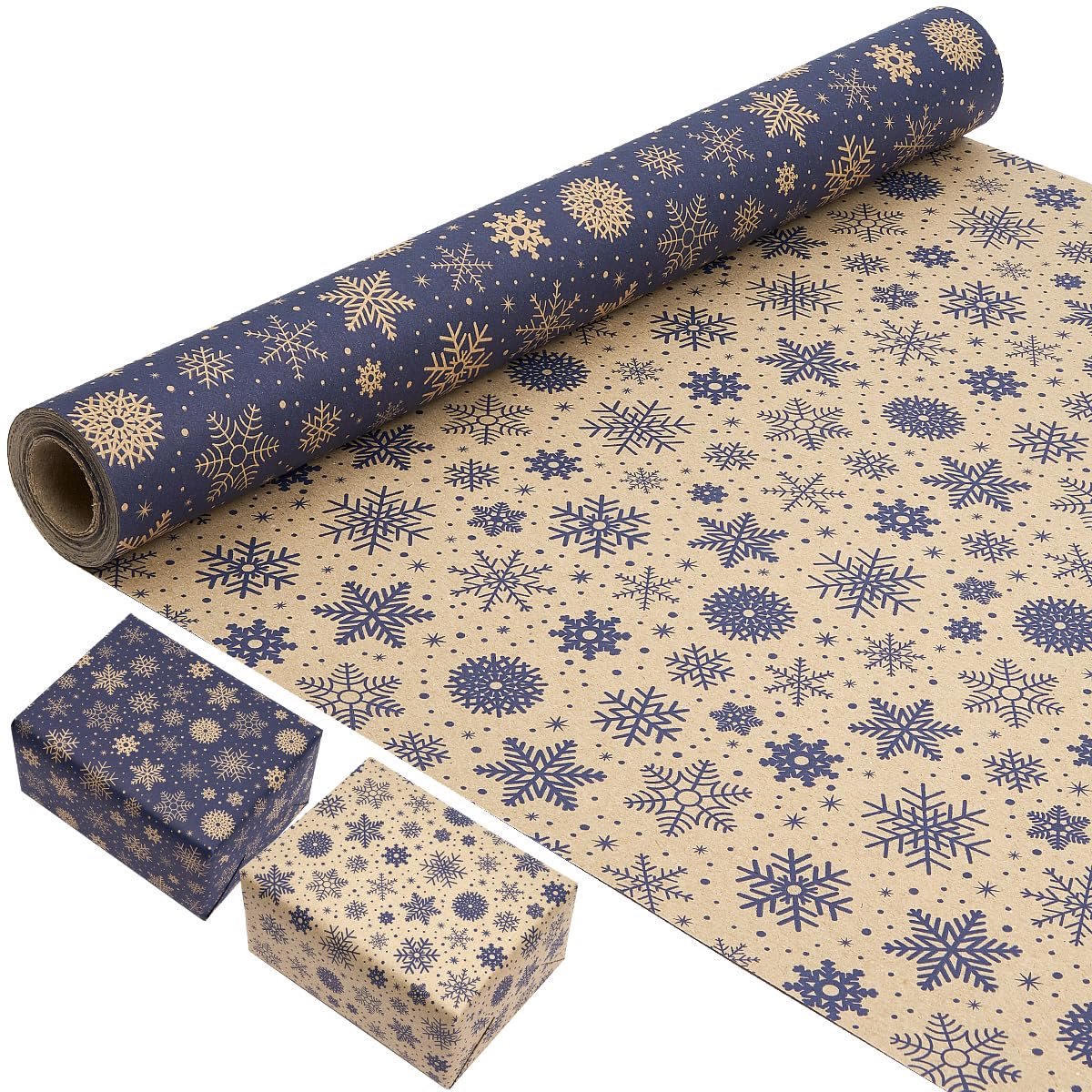 IMPERATORIS® Cadeaupapier - Inpakpapier - Perfect voor Alle Feestelijke Gelegenheden - Party Design - Duurzaam - Verjaardag - Schneeflocke - 1 Rollen