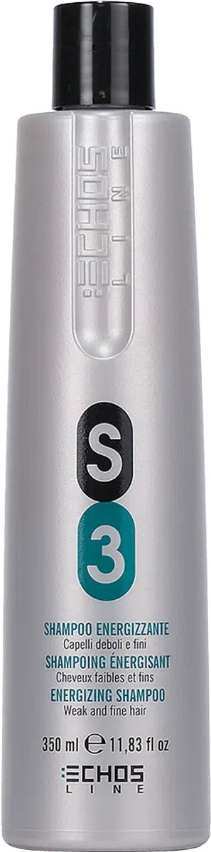 Echosline Energizing Shampoo 1000ml, for Weak and Fine Hair. Echosline S3 Strengthening Shampoo Assisting in Hair Loss Prevention 1000ml STRENGTHENING SHAMPOO ASSISTING IN THE PREVENTION OF HAIR LOSS
