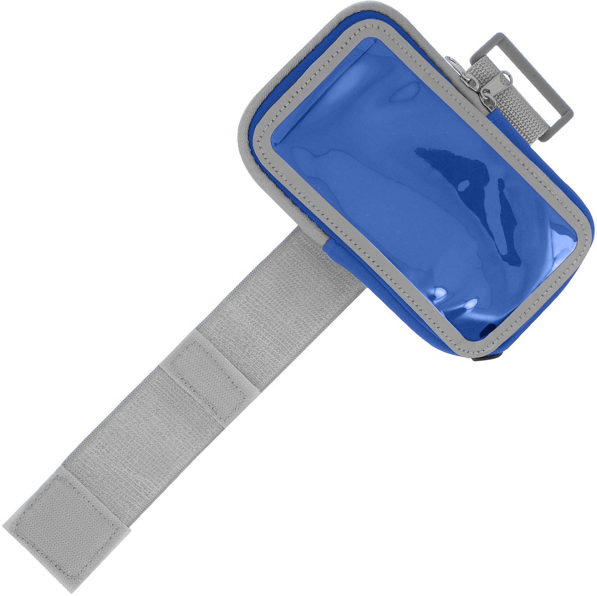 Smartphone Sport Armband Touch Arm of Forearm Strap Zipper Pocket Blauw