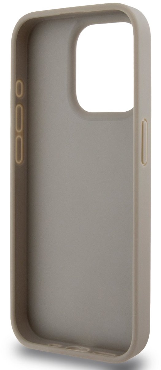DKNY Checkered Printed Stripe Back Case - Geschikt voor Apple iPhone 15 Pro Max (6.7") - Beige