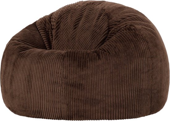 icon - Kingston Zitzak Fauteuil - Ribfluweel - Chocolade