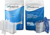 PurelyGoods® Lot Bandelettes Buccales & Bandes Nasales – Anti-Ronflement – Mouth Tape – Patchs Nasaux – Écarteur Nasal – Hypoallergénique – Doux pour la Peau – 2 x 33 Pièces