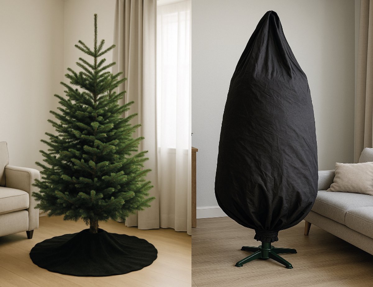 Kerstboomrok met naaldenvanger - Bekend van televisie! - Nooit meer last van dennennaalden na kerst en een mooie kerstrok onder de boom! Gemaakt van stevig duurzaam materiaal, daardoor voor heel veel jaren te gebruiken!