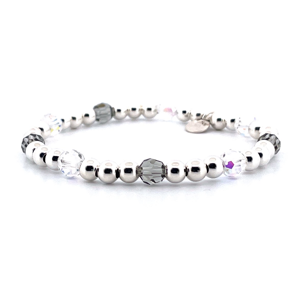 Heaven Eleven - Dames - armband - 925 - zilver - sterling - Swarovski - 5mm - grijs - transparant