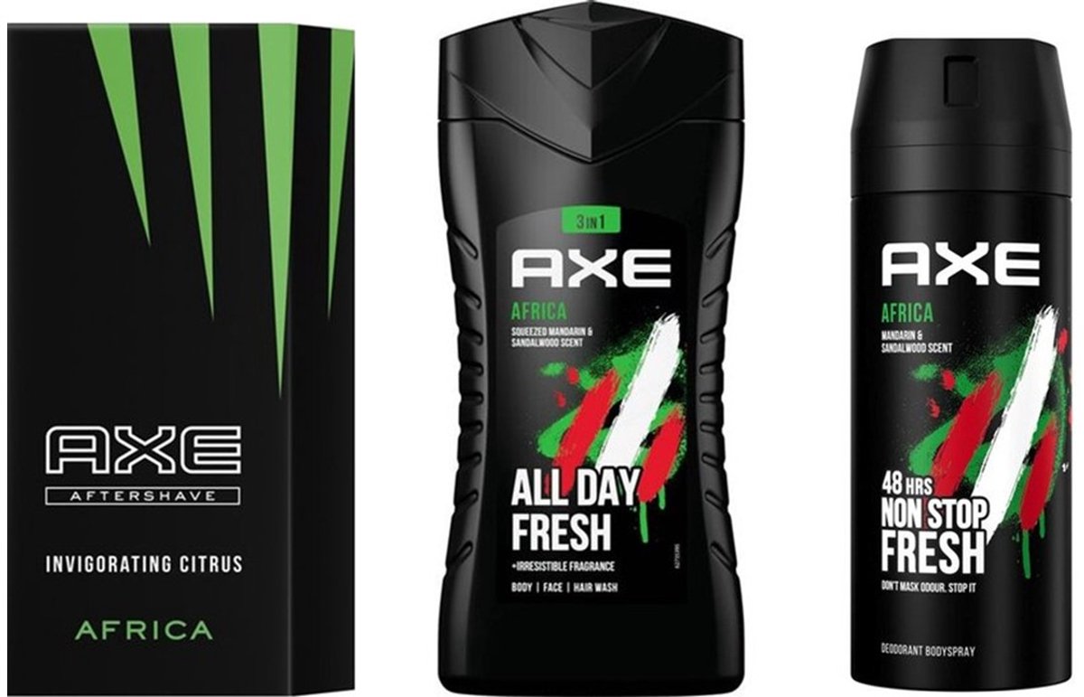 AXE Africa - SET - After Shave / Deo Spray / Douchegel