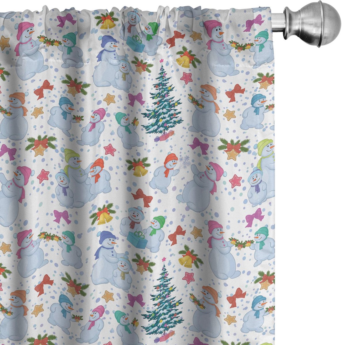 ABAKUHAUS Gordijnen – 2x75x175 cm, Microvezel, Multicolor Mehrfarbig