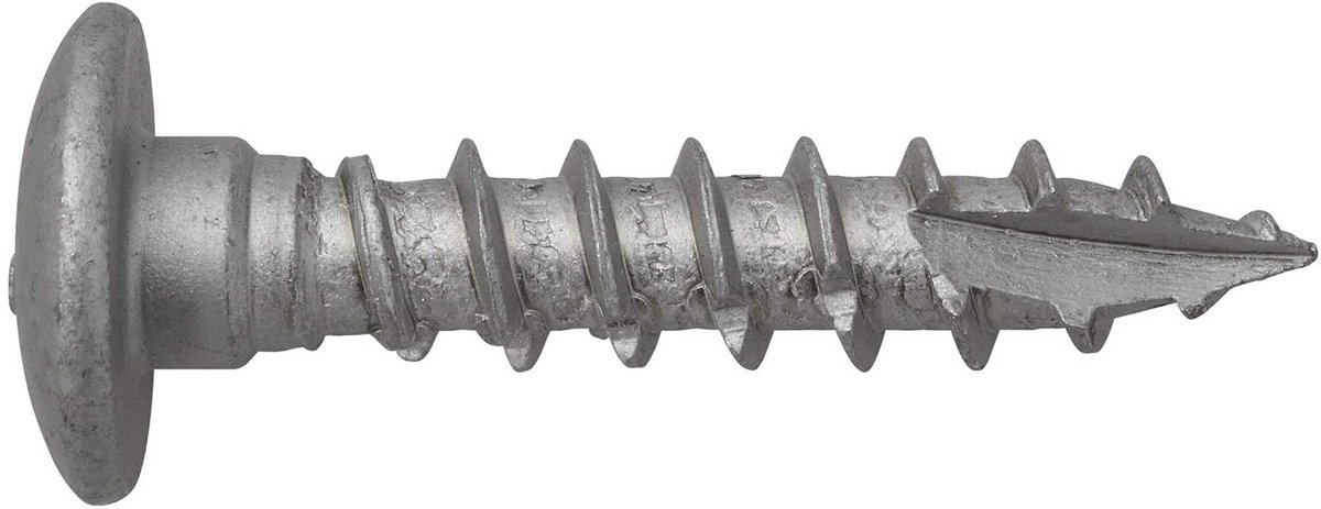 Paalschroef voor Bevestiging van Palen - Platte Ronde Kop - 8 x 40 mm - 50 Stuks