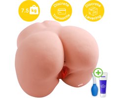 Sensa Levensechte Masturbator - 7.5 kg - Incl. Glijmiddel en Cleaner - Nep Kont - Realistisch gevoel - Sex Toys voor Mannen - Masturbator voor Mannen - Siliconen Kunstvagina en Anus - Seksspeeltjes - Nep Kut - Pocket Pussy