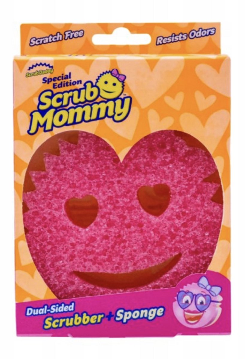Scrub Mommy Schoonmaakspons Valentijn – Hartvormige Ogen – 1 stuk