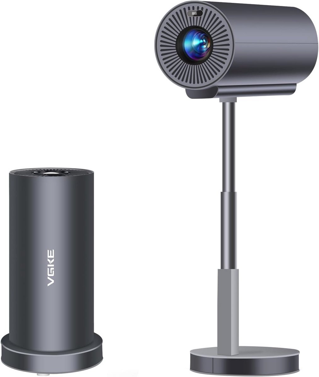 Beamer met Autofocus en Trapeziumcorrectie - Draaibaar en Hefbaar met Android OS, WiFi6 en Bluetooth