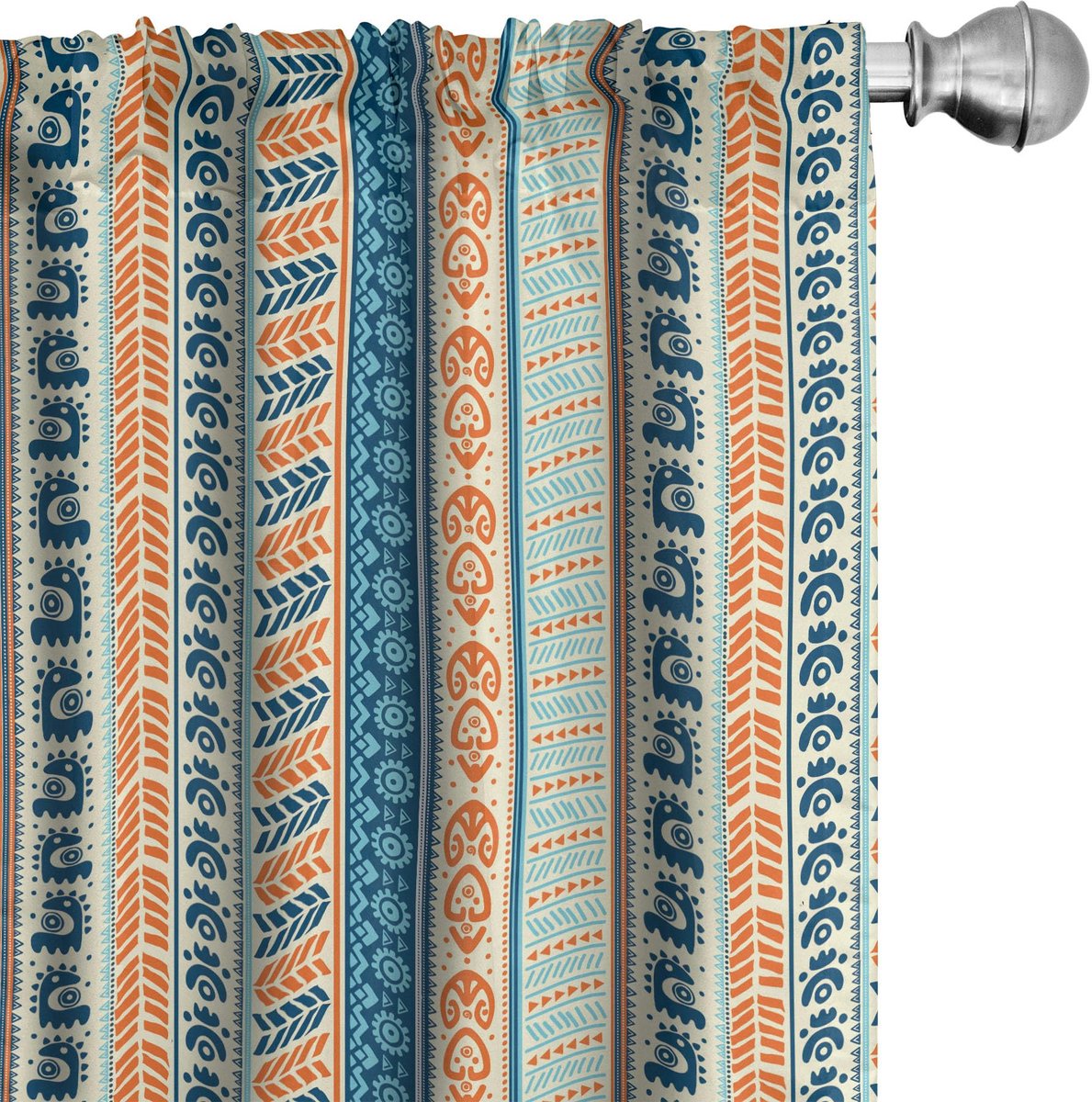 ABAKUHAUS Tibal gordijnen – 2x75x225 cm – Merigold Blauw