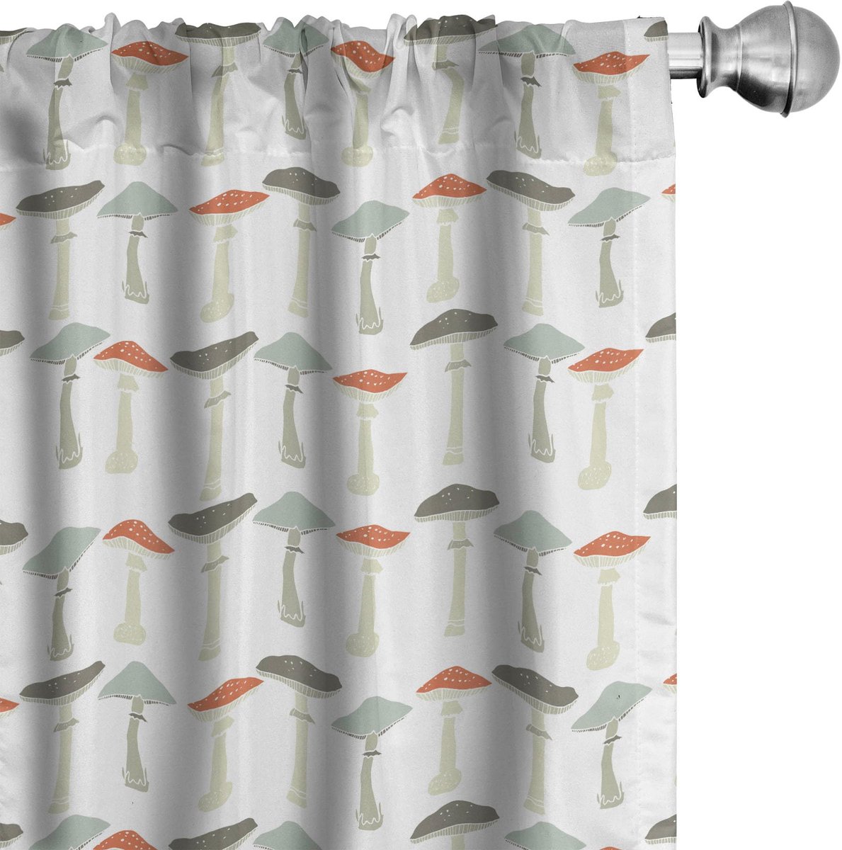 ABAKUHAUS Geometrische microvezel gordijnen 2x75x225 – halfdonkerend Mehrfarbig