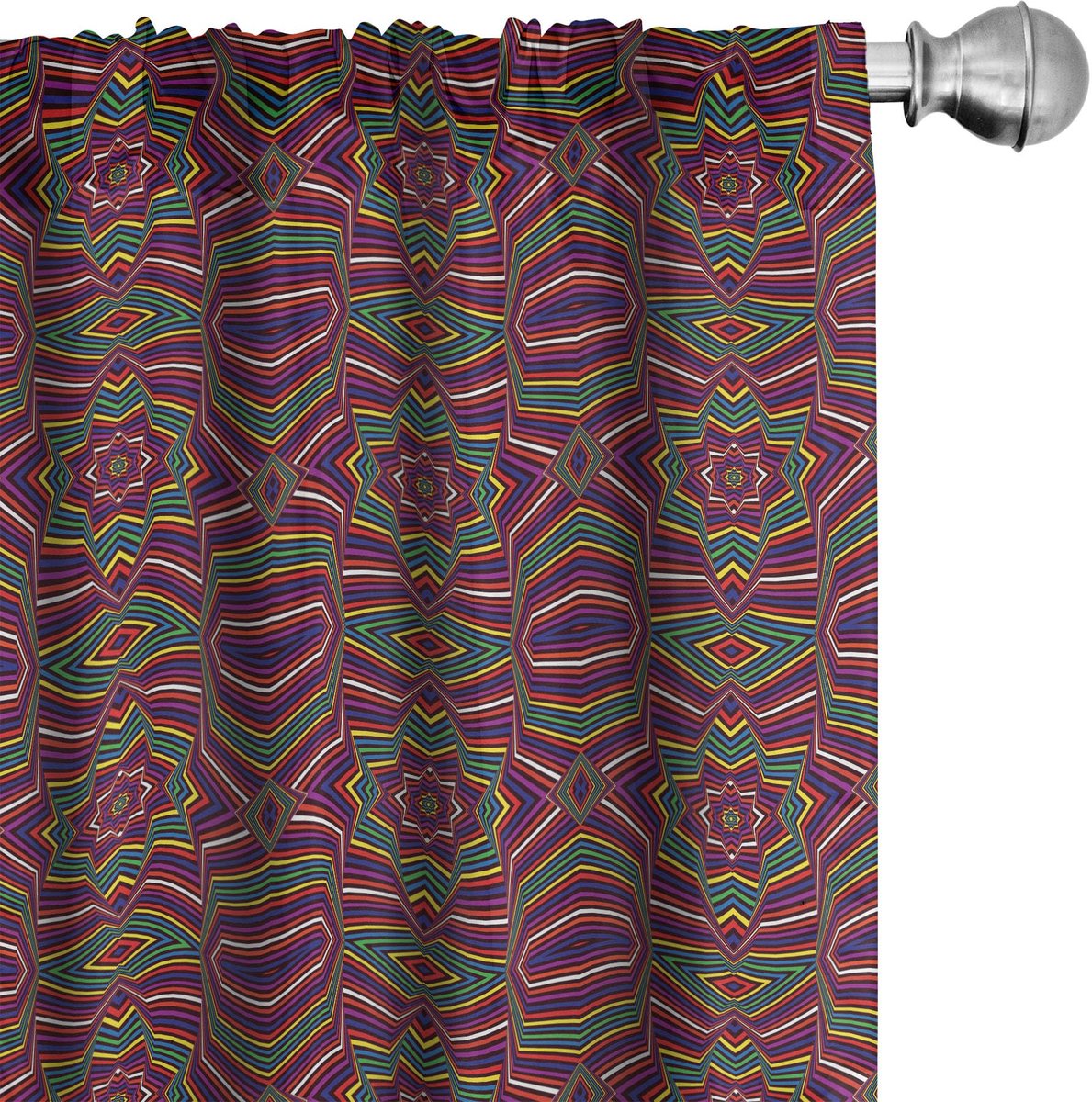 ABAKUHAUS Abstrakt Voorhangen – Gardijnen – 2x75x245 cm – Multicolor Mehrfarbig