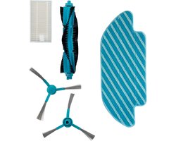 PARTS4® Robotstofzuiger vervangingsset geschikt voor Cecotec Conga 4090 / 5090 serie | 5-delige set met middenborstel, zijborstel (2 x), filter, mop doek