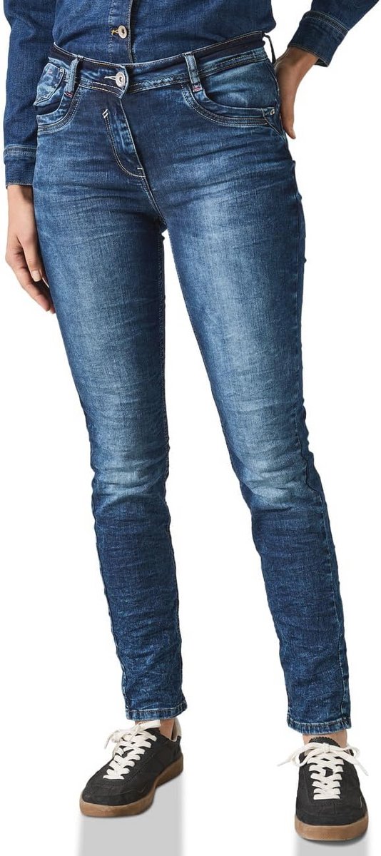 Dames Slim Fit Jeans met Hoge Taille