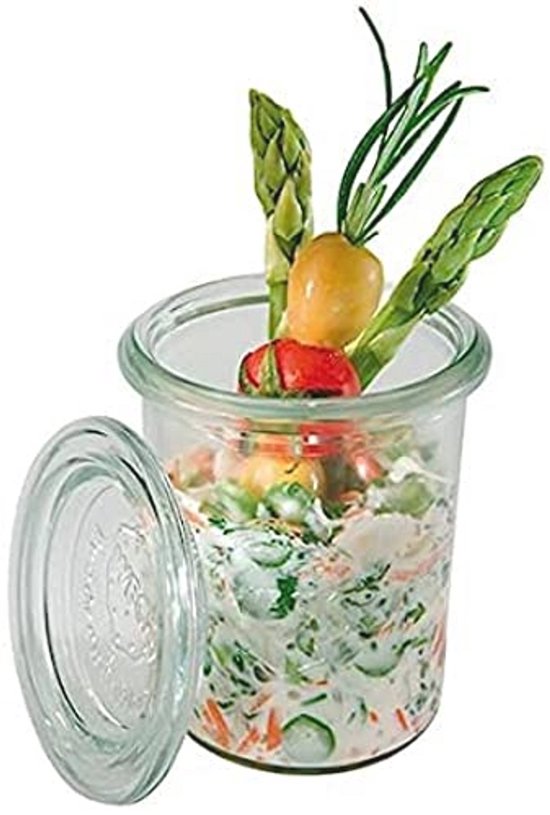 Set van 12 Weckpotten 80 ml bekers met 12 glazen deksels - Hier kopen