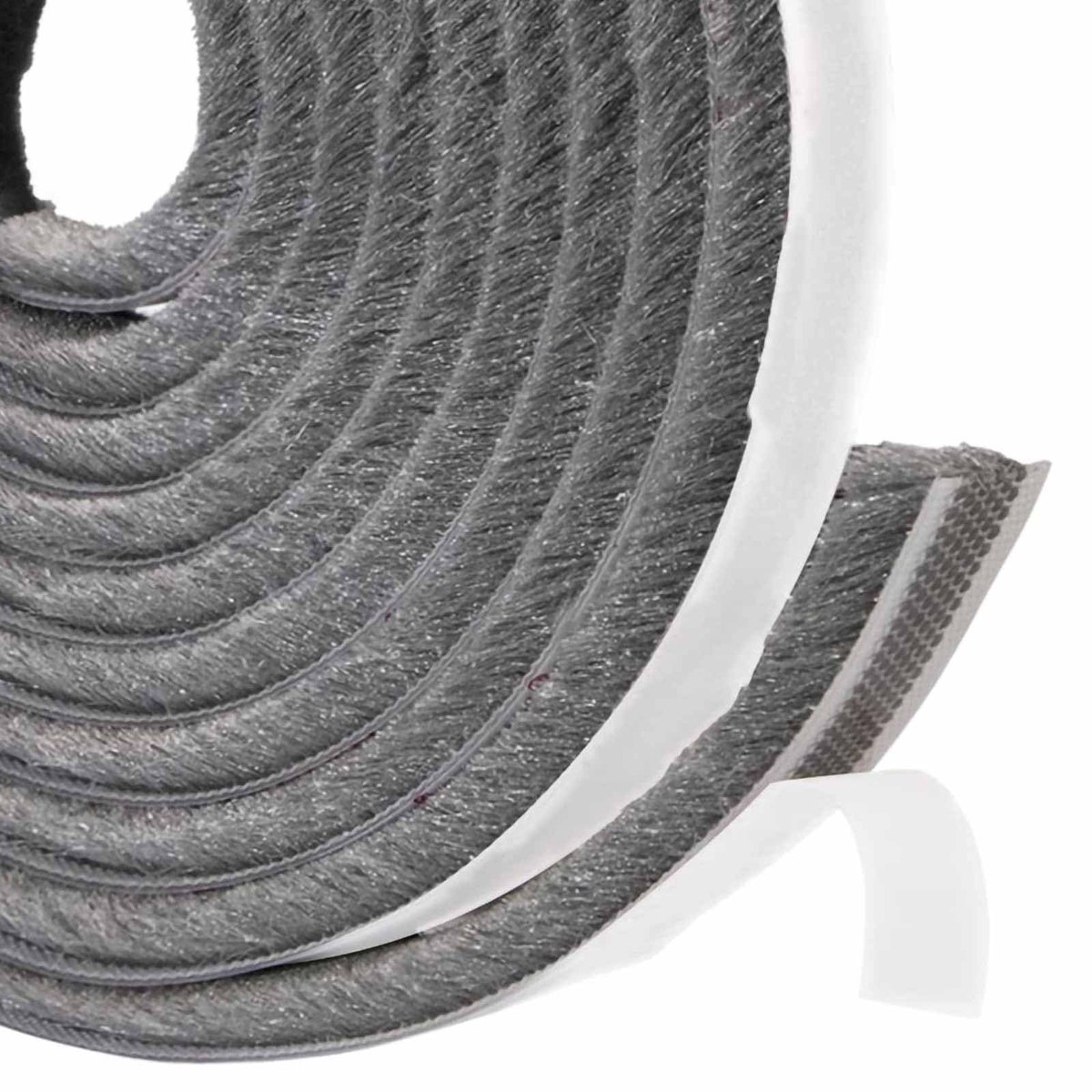 Tochtstopper voor deuren, ramen borstelafdichting, weerstrip, isolatietape, tochtstopper voor deur, luchtstopper voor schuifraam - grijs