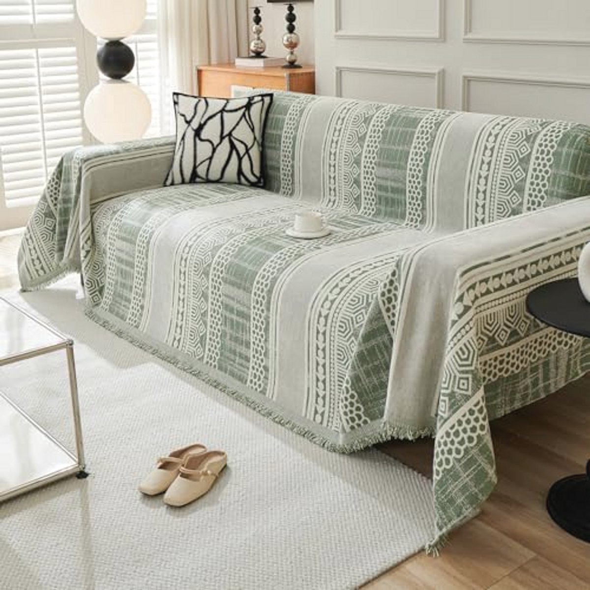 Boho Plaid voor Banken | Omkeerbare Geweven Deken | Zachte Bankdeken 180x300 cm