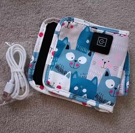 USB Flesverwarmer - Isolerende Reisfleshouder voor Kinderwagen - Draagbare Melk & Water Warmer — afbeelding 2