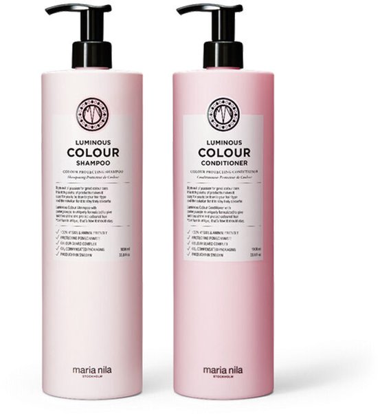 Maria Nila Luminous Colour Shampoo 1000ml + Conditioner 1000ml