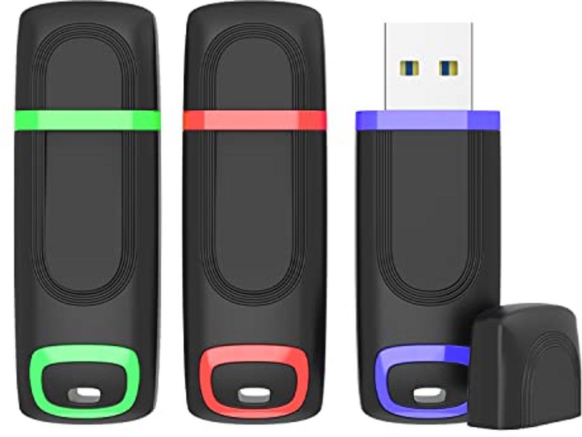 USB Stick 64GB USB 3.0 Geheugenstick – Set van 3, Hoge Snelheid, Compacte Formaat, Geschikt voor PC, Laptop, Tablet en TV