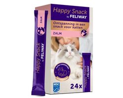 Feliway Kattensnack Happy Snack Zalm - 4 x 24 x 15 gr - Voordeelverpakking