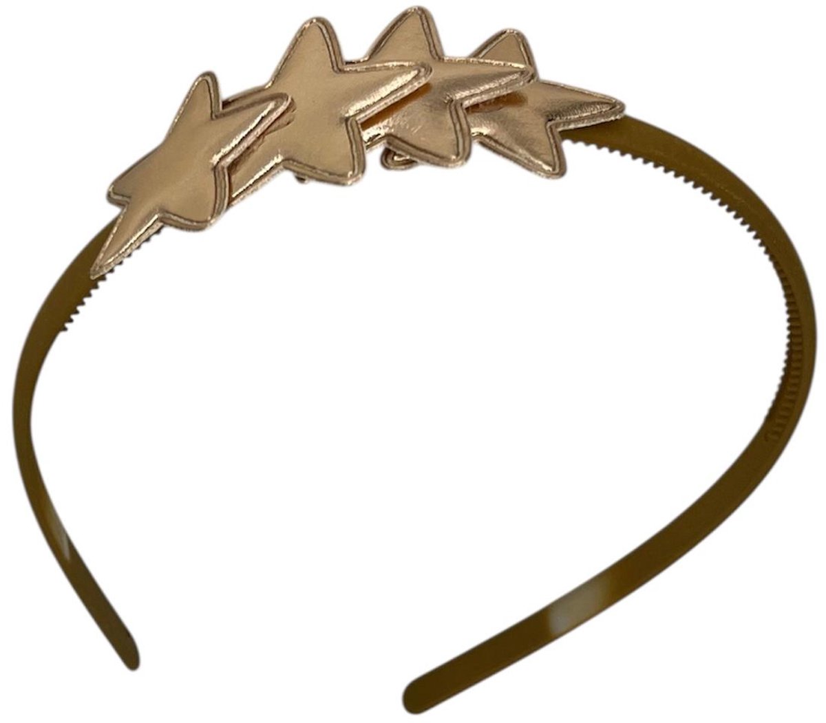 Diadeem met sterretjes - kerstcollectie - glimmend - ster – rosé - khaki diadeem