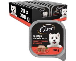 Natte Voeding voor Honden met Os-Smaak en Groenten - 20 Containers van 300 g
