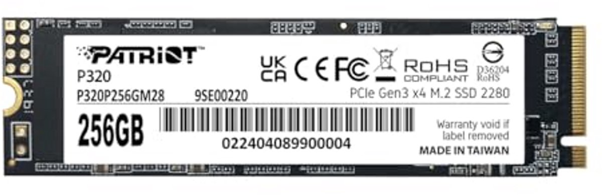 256GB NVMe PCIe Gen 3x4 M.2 2280 SSD - Solid State Drive