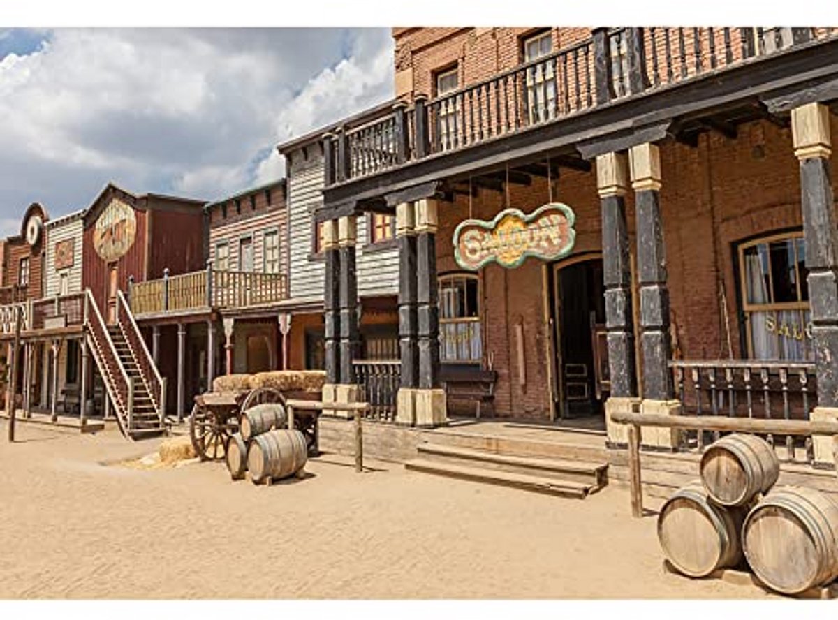 Rustieke Saloon Achtergrond 2.2x1.5m Wild West Fotografie Decoratie