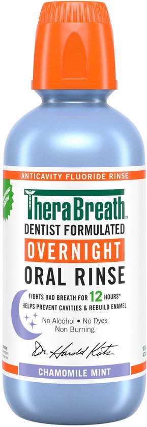 TheraBreath Overnight Mouthwash – Chamomile Mint – Nachtmondwater – 473 ml